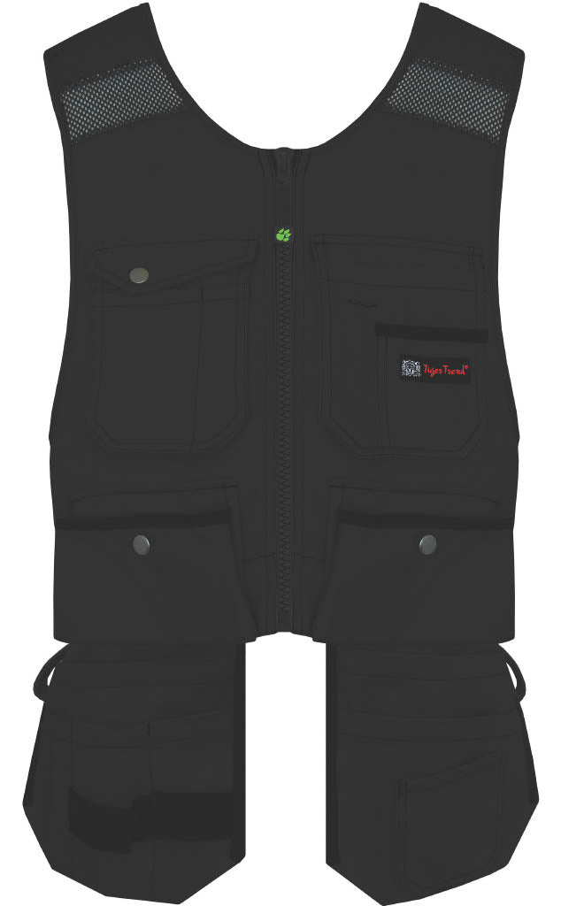 Tiger Trend Mens Work Vest Pockets Utility Vest Tool Pockets Finisher