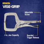 VISE-GRIP 11R Locking C-Clamps with Regular Tips: Size 11"