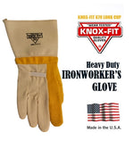 Knox-Fit 679 Heavy Duty Ironworkers Gloves 12 Pairs MADE IN USA (Long Cuff)