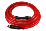 Coilhose Pneumatics PFE41004TR Flexeel Hose,   1/4" x 100', 1/4" MPT Reusable Strain Relief Fittings, Transparent Red