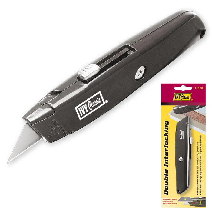 IVY Classic 11150 Double Interlocking Utility Knife, 1/Card