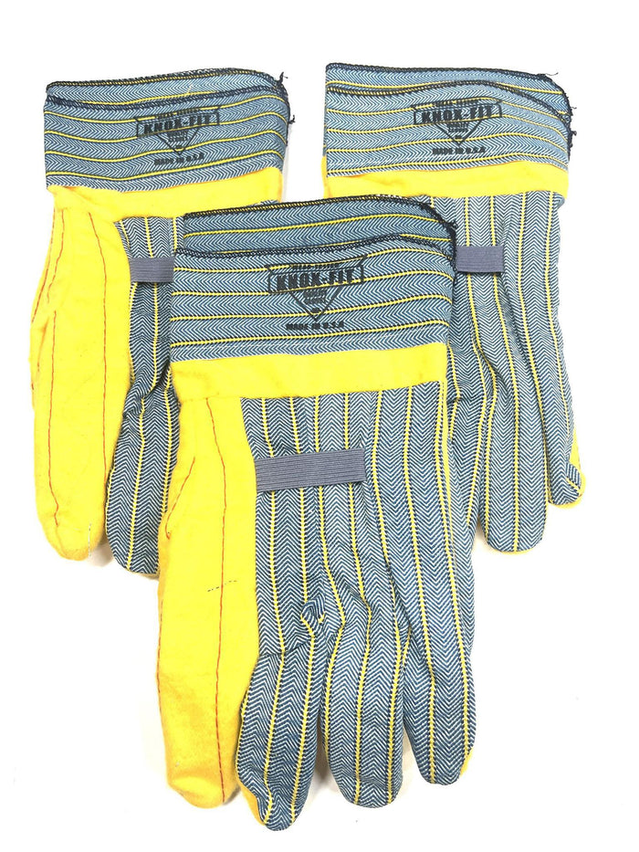 Knox-Fit Ironworkers Gloves - Short Cuff size MEDIUM (S679) - 3 Pairs/Pack Made in the USA.