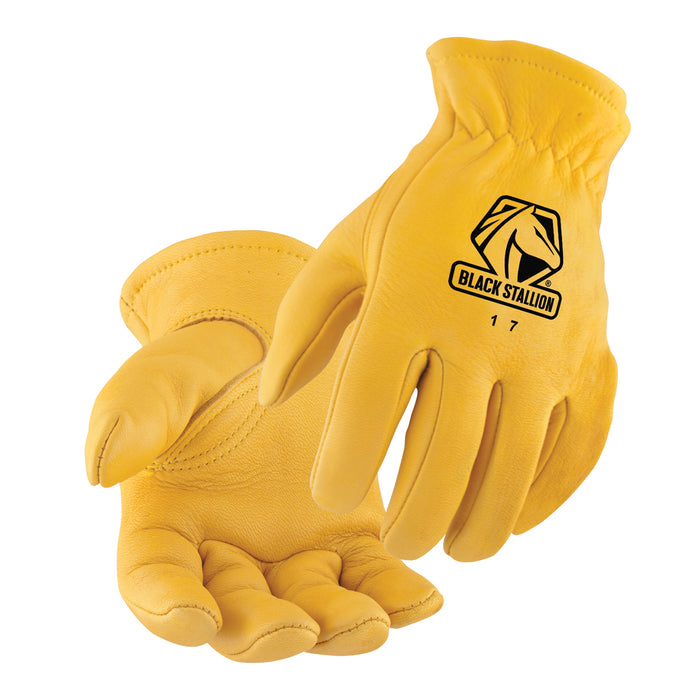 BLACK STALLION 17  Premium Elkskin Drivers Glove