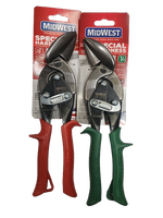 MIDWEST MWT-SS6510C Special Hardness Offset Aviation Snip - Left and Right Cut - Heavy Duty 2pc. Set