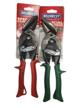 MIDWEST MWT-SS6510C Special Hardness Offset Aviation Snip - Left and Right Cut - Heavy Duty 2pc. Set