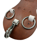 Graber Harness 12-0021Rus Heavy Duty Leather Spud Wrench Scabbard 2 Rings with Snap Hook