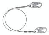FALLTECH 8307 6' Coated Cable Restraint Lanyard, Fixed-length with Steel Snap Hooks