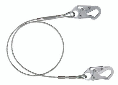 FALLTECH 8307 6' Coated Cable Restraint Lanyard, Fixed-length with Steel Snap Hooks