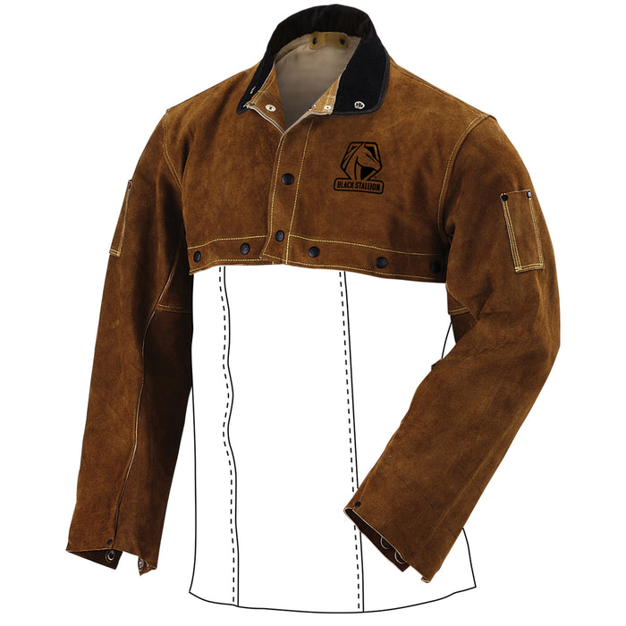 BLACK STALlION  21CS Split Cowhide Cape Sleeves