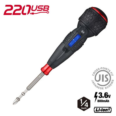Vessel Tools VST-220USB-1U Ball Grip Cordless Screwdriver