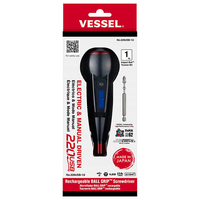 Vessel Tools VST-220USB-1U Ball Grip Cordless Screwdriver