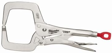 MILWAUKEE ELECTRIC TOOL 48-22-3531 2490363 Torque Lock Locking C-Clamp, Regular Jaws, 11"