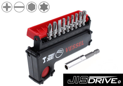 Vessel Tools IB11P02U IMPACT BALL Torsion Bit Set in POP-UP Case, 11 Pc.