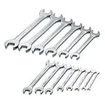 SK 86162 SuperKrome 14 Piece 6-Millimeter to 32-Millimeter Open End Wrench Set