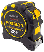 Komelon 7125IE 25' x 1" Magnetic MagGrip Pro Tape Measure with Inch/Engineer Scale