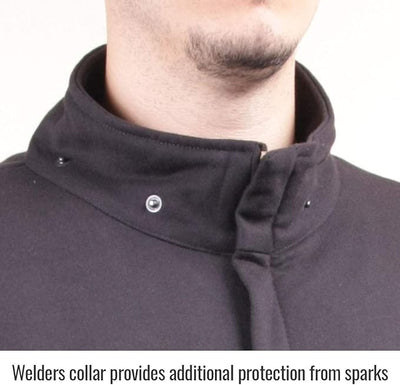 Revco/Black Stallion JF1331-BK-MED Truguard 200 Fr Cotton Black Hooded Sweatshirt Size-Med