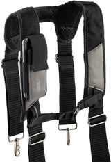 Bucket Boss Mullet Buster 3 Bag Tool Belt with Suspenders in Grey, 55135, Black, full size