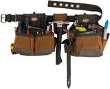 Bucket Boss 50200 Two Bag Tool Belt in Brown