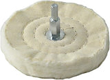 IVY Classic 39125 Spiral Stitched 4-Inch Cotton Muslin Buffing Wheel with 1/4" Spindle, 1/Card