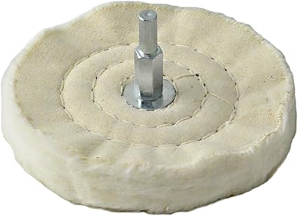 IVY Classic 39125 Spiral Stitched 4-Inch Cotton Muslin Buffing Wheel with 1/4
