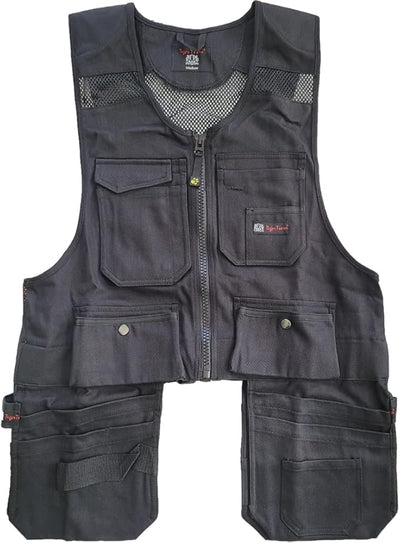 Tiger Trend Mens Work Vest Pockets Utility Vest Tool Pockets Finisher Pro