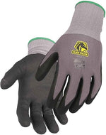 Black Stallion GC1525-GB Accuflex 15G Nylon Nitrile Micro-Foam Knit Glove, Gray/Black, 12 pack