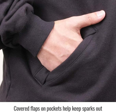 Revco/Black Stallion JF1331-BK-MED Truguard 200 Fr Cotton Black Hooded Sweatshirt Size-Med