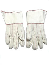 BOSS 1BC21701J X-LRG Ironworker Gloves White Cotton Premium Grade Chore Glove with Double Layer Palm, Cotton Back and Nap-In Finish - Rubberized Gauntlet Cuff, Long cuff Size X-Large (Pack of 1 Pair)
