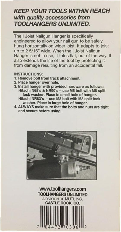 Tool Hangers 70306 I Joint Nail Gun Hanger (Sky Hook)