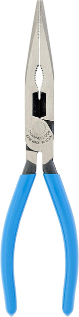Channellock E318 8-Inch Long Nose Plier, Blue, Stainless, 8-Inch Combination