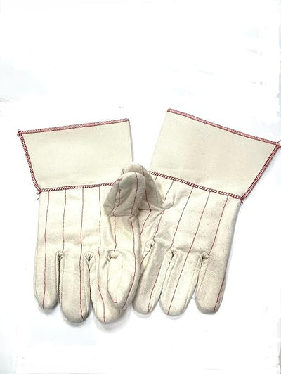 KNOX FIT 178PTD-LRG 6 PAIRS Premium grade double palm glove, Long Cuff