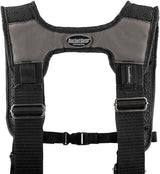 Bucket Boss Mullet Buster 3 Bag Tool Belt with Suspenders in Grey, 55135, Black, full size