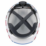MSA&nbsp;10052947 V-GARD HARD HAT CAP W/ FAS TRACK SUSPENSION AND AMERICAN FLAG WITH 2 EAGLES