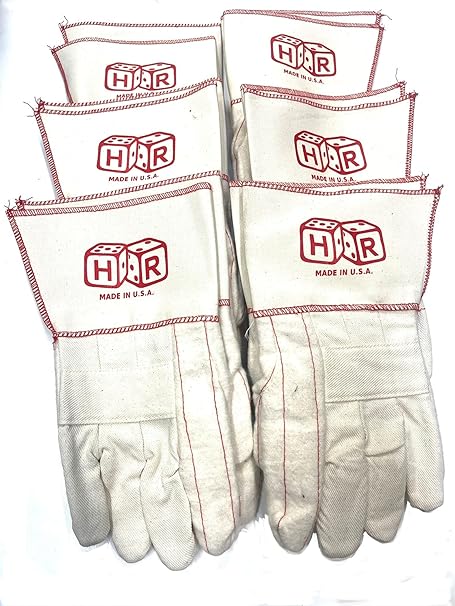 KNOX FIT 178PTD-LRG 6 PAIRS Premium grade double palm glove, Long Cuff