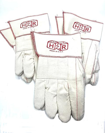 KNOX FIT 178PTD-LRG 3 PAIRS Premium grade double palm glove, Long Cuff