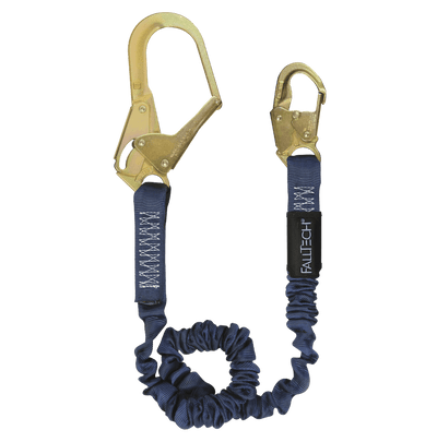 FallTech - 82403 4½' to 6' ElasTech Energy Absorbing Lanyard Single-leg with Steel Connectors