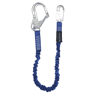 FALLTECH 82403A  4½' to 6' ElasTech Energy Absorbing Lanyard Single-leg with Aluminum Connectors