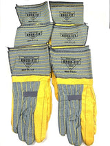 Knox-Fit S679 Old Sttle Blue/Yellow Heavy Duty Ironworker Gloves 6 pairs-Long Cuff size Medium