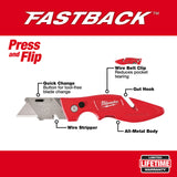 Milwaukee 48-22-1901 Fastback Press and Flip Utility Knife with Belt Clip and Onboard Wire Stripping