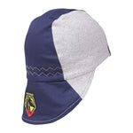 BLACK STALLION AH1630-NG FR Cotton Welding Cap with Hidden Bill Extension, Navy/Gray
