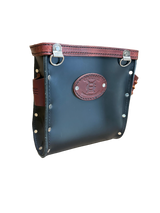 Graber 0077 Black and Brown Leather Bolt Bag