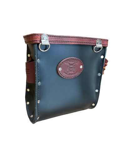 Graber 0077 Black and Brown Leather Bolt Bag