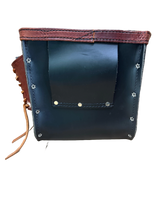 Graber 0077 Black and Brown Leather Bolt Bag