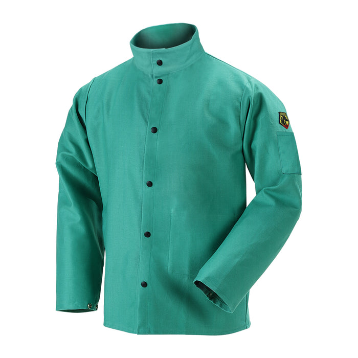 BLACK STALLION F9-36C 9 oz. Flame Resistant Cotton Welding Jacket, 36 inch length