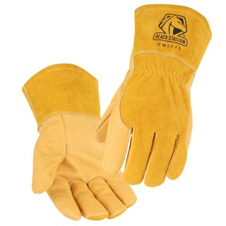 BLACK STALLION GM1715-TT Grain Pigskin Palm MIG Glove with Side Padding