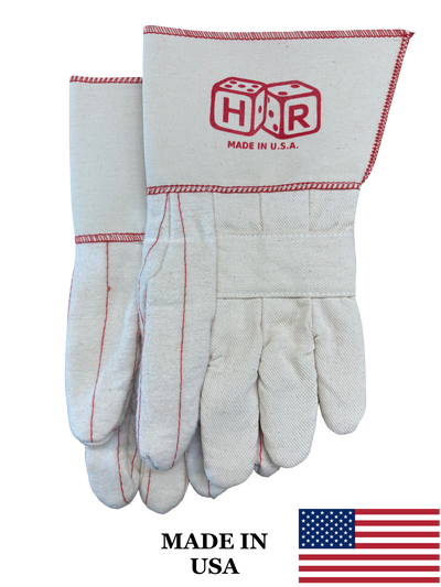 High Roller 178 Heavy Duty Ironworker Gloves MADE IN USA (Long Cuff)