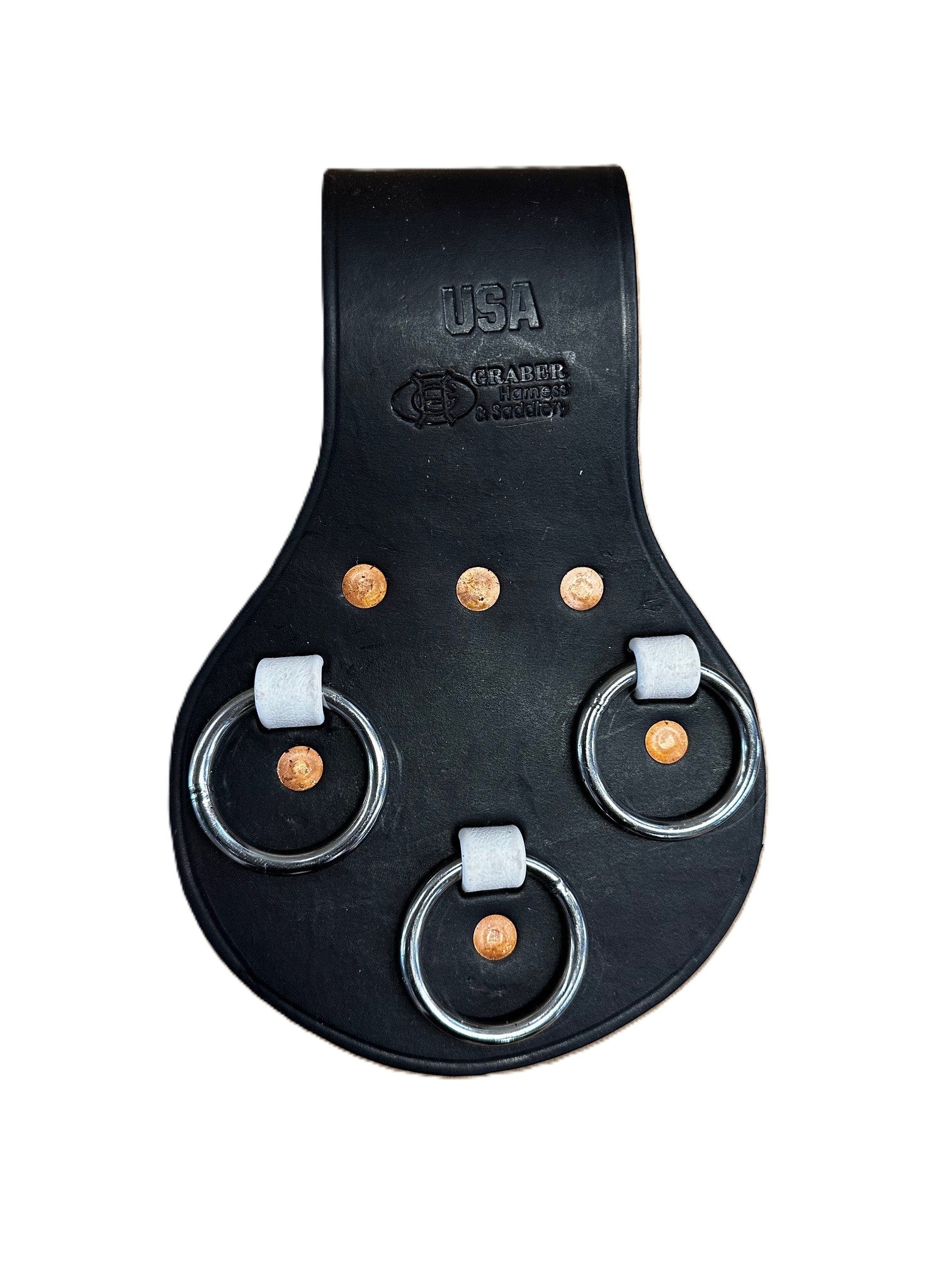 Graber Harness 0022Rus Leather Spud Wrench Holder with 3 Metal