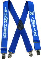 Suspender AAT-2006 Blue - IRONWORKERS & AMERICA Suspenders - Made in USA