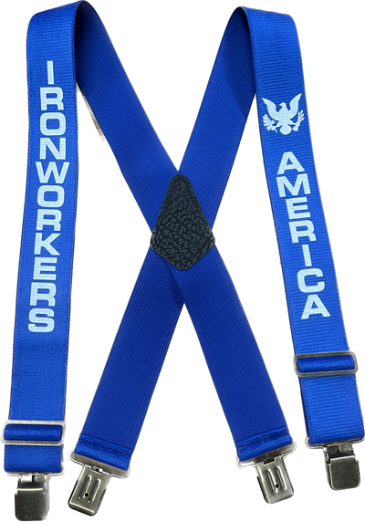 Suspender AAT-2006 Blue - IRONWORKERS & AMERICA Suspenders - Made in USA