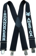 Suspender AAT-2008 Black - IRONWORKERS & AMERICA Suspenders - Made in USA